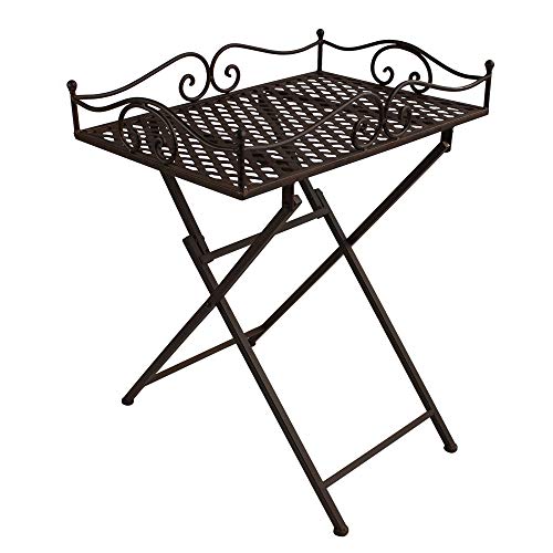 Manufaktur Lichtbogen Klapptisch aus Metall im Landhausstil Beistelltisch Kleiner Gartentisch Balkon