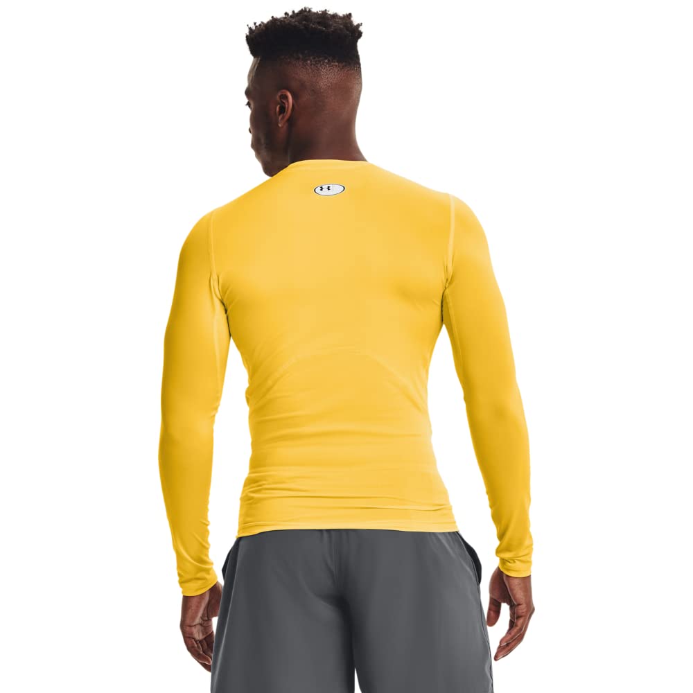 Under Armour HeatGear Kompressions-Langarm-T-Shirt für Herren, (790) Taxi/Schwarz, 4X-Large Hoch – Ansicht 2