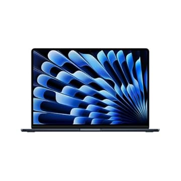 Apple 2025 MacBook Air (de 15 polegadas, Processador M4 da Apple com CPU 10‑core e GPU 10‑core, 16GB Memória unificada, 256 GB) - Meia-noite