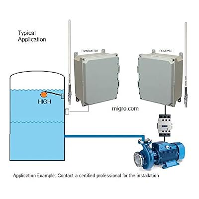 Wireless Controller Water Tank Remote Level with Float Switch, Pump Control System, Wire Replacement by Electrodepot
