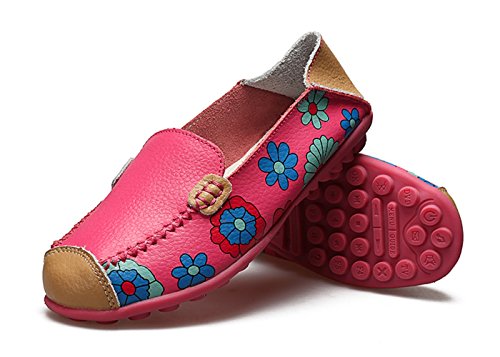 Image of VenusCelia Women's Floral Comfort Walking Flat Loafer