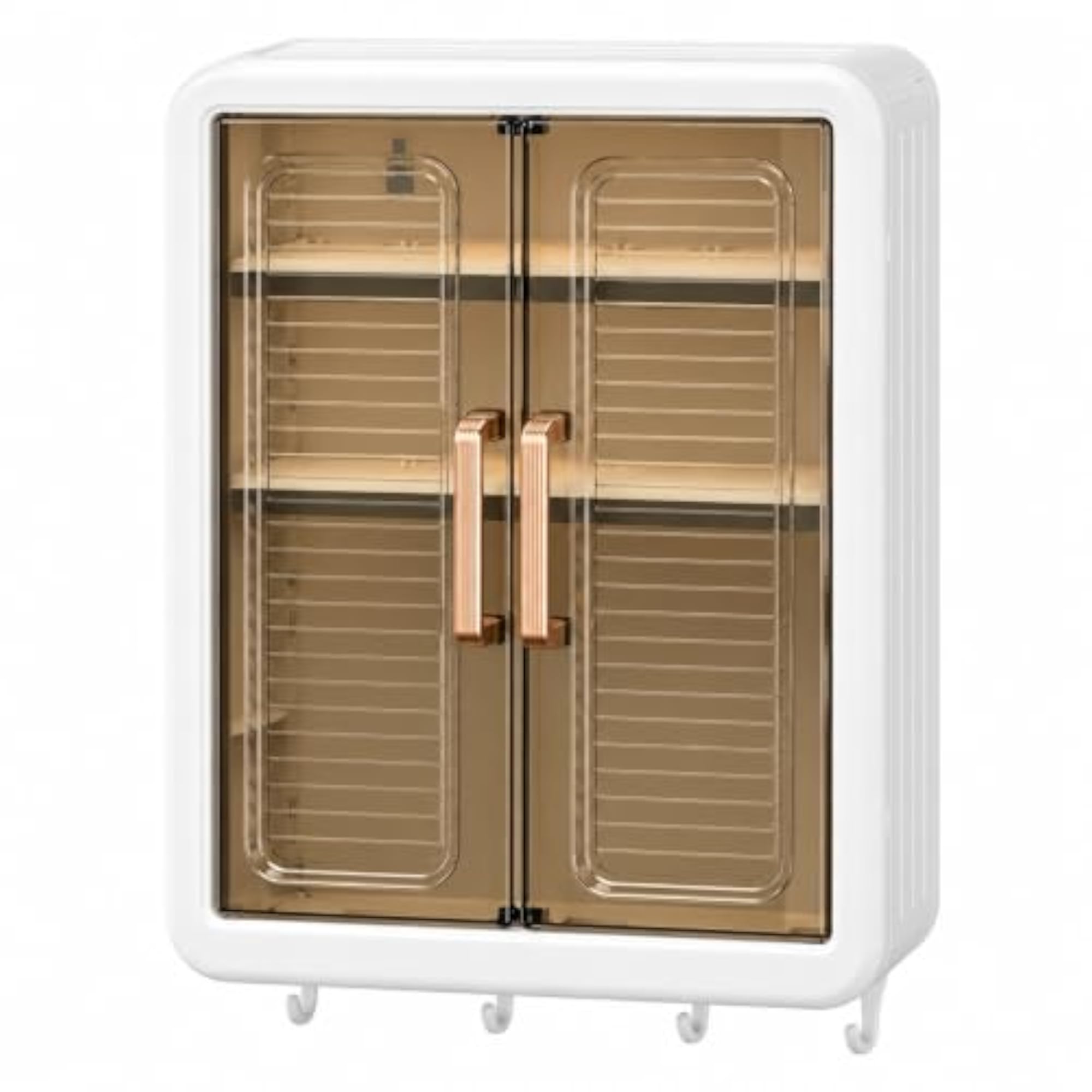 Bathroom Organizer Cabinet with Double Doors and Shelves