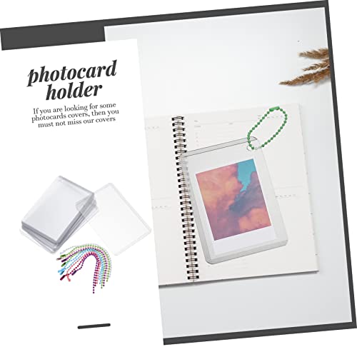 Angoily 10sets Star Photocard Holder Photo Storage Cover Protective Photo Sleeve Card Holder Keychain Card Sleeves Id Case Business Case Random Color3
