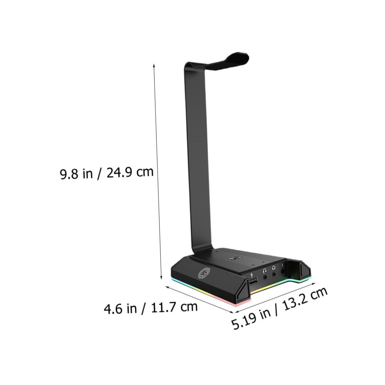SOIMISS Supporto per Cuffie da Gioco da Tavolo in Abs Nero | Porta Cuffie Porta USB ad Alta Potenza, Compatibilità Multiuso, per Altri Dispositivi e Telefono