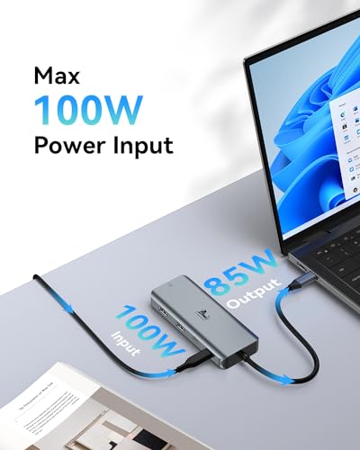 Lionwei LIUC0305 Usb C Hub To Dual Hdmi Docking Station With Ethernet Port, Usb C Adapter Dual Monitor With 2 Hdmi, 100W Pd, 3 Usb And Sd/Tf Card Reader For Macbook Pro Air, Dell Xps, Hp And More Type-C Laptops thumb #3