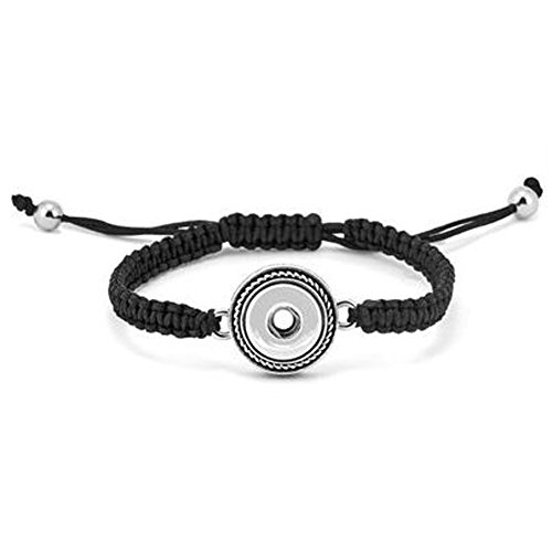 Ginger Snaps Petite One-Snap Black Woven Bracelet GP90-05 Jewelry