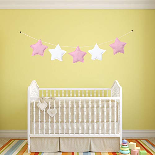 Amosfun - Festone a forma di stella, in cotone