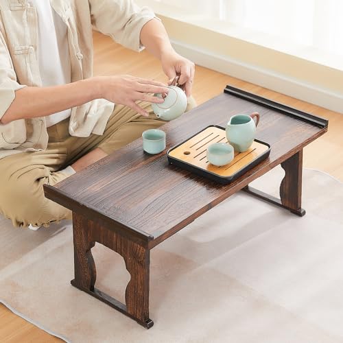 Table d'autel pour la méditation et rituels de thé au sol