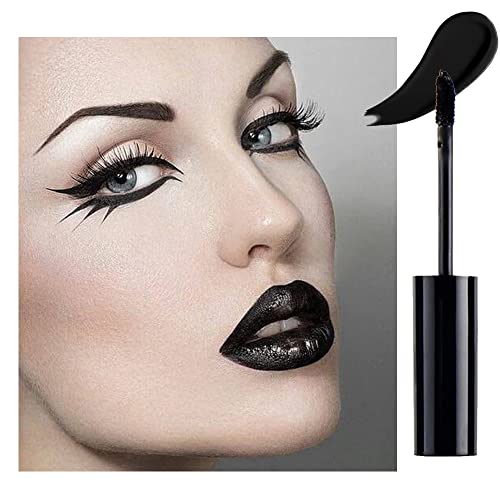 Black Lipstick Matte Liquid Lipstick Smudge Proof Black Lip Gloss Waterproof Black Lip Stain Long Wear Velvet Black Lip Stick Dark Lipstick For Women #TOP3