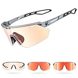 photochromic lenses 👁️【180° Vision Large & Anti-Buée】Ces lunettes de soleil polarisées pour cyclistes sont dotées d'un verre cylindrique et une monture d'un demi-bord en TR90, qui offrent un large champ de vision de près de 180°, ce qui vous permet de mieux voir la route lorsque vous roulez. Les trous d'aération situés de part et d'autre de la lentille favorisent la circulation de l'air et empêchent la formation de buée sur la lentille!