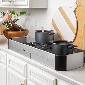 Qdos Adhesive Aluminum Stove Guard – Complements Modern Kitchen Designs – Fits Cooktops & Most Freestanding Stoves…