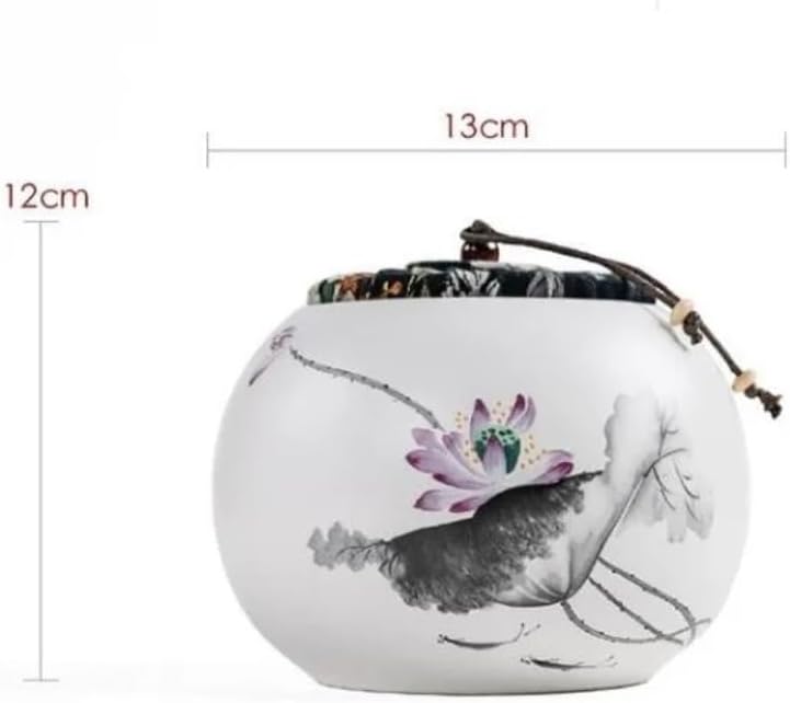 SONGCHAO Sugar Jar Ceramic Tea Storage Jar Large Capacity Sealed Storage Jar Portable Tea Box Chinese Tea Set Coffee Jar Candy Jar Tea Canister (Color : C)
