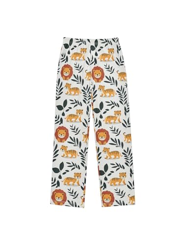 Forest Lions Tigers Boys Pants for Kids Jogger Pants with Pockets S