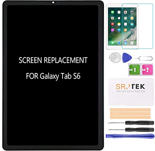 AMOLED for Samsung Galaxy Tab S6 Screen Replacement for Galaxy Tab S6 10.5 LCD for Samsung Tab S6 Display for SM-T860 SM-T865 Digitizer Touch Screen Assembly Replacement Repair Parts