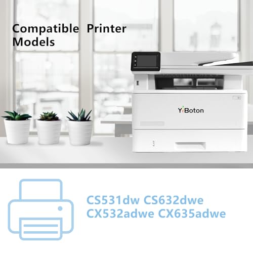 Image of High Yield CS531 CX532 Toner Cartridge with Smart Chip (75M10K0 75M10C0 75M10M0 75M10Y0) Replacement for Lexmark CS531dw CS632dwe CX532adwe CX635adwe Printers(4-Pack)