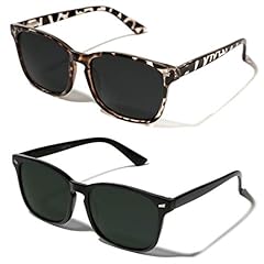 01.(2-pack)-black/Green Lens+leopard/Grey Lens