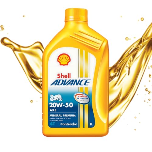 Shell Advance 4T AX5 20W-50 – Óleo Lubrificante Mineral para Moto 4 Tempos | Proteção do Motor e Desempenho Consistente