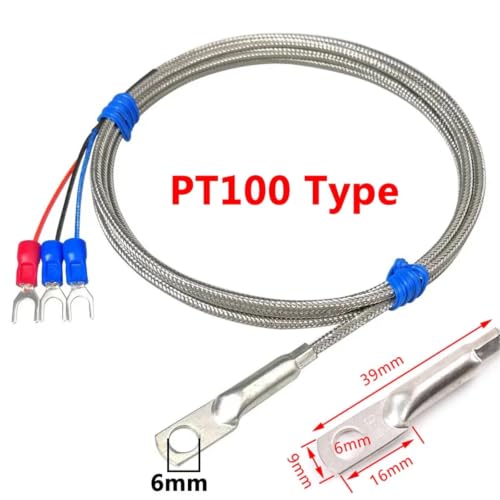 Sensor de temperatura industrial PT100 tipo K con arandela de 6mm 2