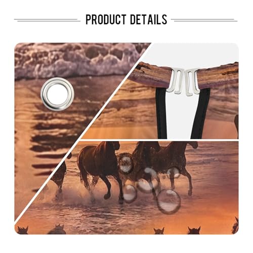 Capa de barbería impermeable Kigai Horses Sunset para hombre miniatura 4