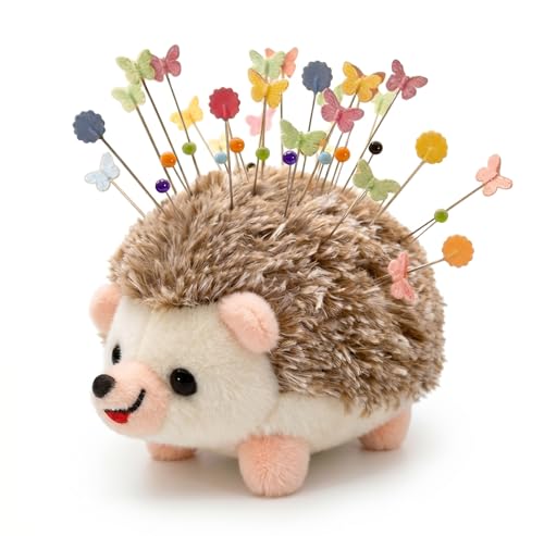 Image of Sizobi Cute Hedgehog Pin Cushion, Soft Plush Pin Cushions for Sewing, Needle Holder Sewing Pin Holder, Sewing Supplies Accessories Gift for Quilting, Embroidery, DIY Crafts(Sewing Pins Not Included)