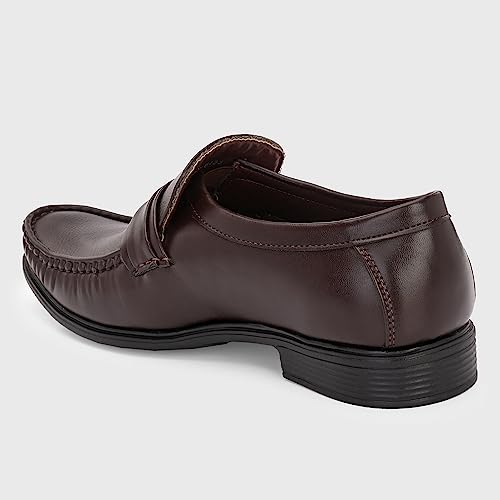 Image of Centrino Men's Moccasin Formal Shoe |Stylish & Comfortable Slip-On Shoes for Casual |Premium Slip-On Loafers | Leather Comfort Moccasin Every day wear |Versatile, Durable & Fashionable Footwear (6433)