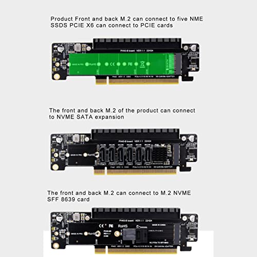 Bewinner Pcie X16 Expansion Card, M.2 NVMe Controller Expansion Card, Pcie X16 to X8 X4 X4 Split Expansion Card, Support PCIE4.0 Downward Compatible with 3.0 - Image 3