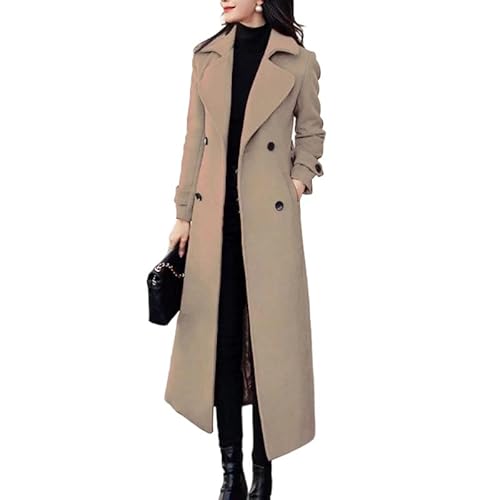 Women’s Long Wool Coat - Korean Fashion Winter Woolen Thickened