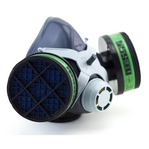 Máscara Respiratória Dupla Contra Agrotóxicos Pesticidas + Óculos Ampla Visão