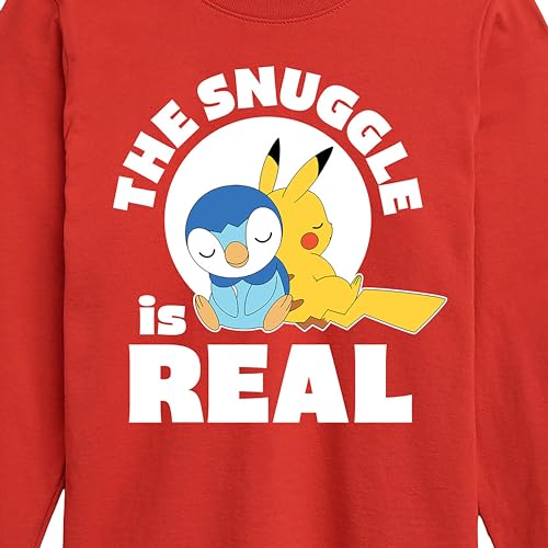 HYBRID APPAREL - Pokémon - The Snuggle is Real Pikachu and Piplup - Toddler & Youth Long Sleeve Graphic T-Shirt3