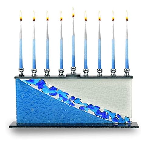 Ner Mitzvah Glass Hanukkah Menorah Cover