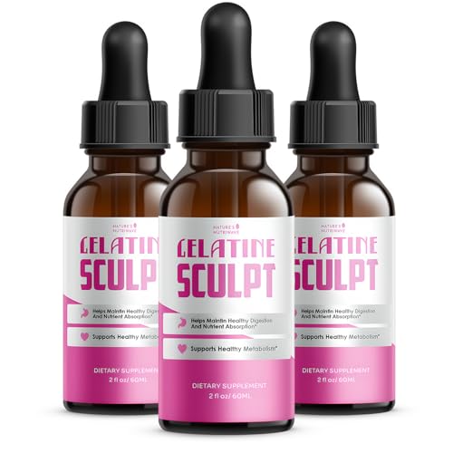 Gelatine Sculpt Daily Liquid Botanical Supplement with Chromium & Plant Extracts Clean Stimulant-Free Formula Non-GMO Made in USA GMP-Certified - 2 fl oz (60 mL) 3 Month Supply