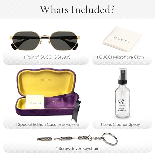 Gucci GG1593S Running Logo Hexagonal Shape Sunglasses - Eyewear with eSHADES Kit - Embrace Sophistication and Elegance3