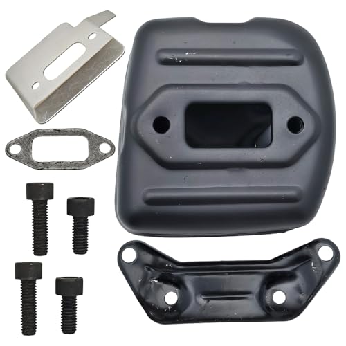 RUURUU​​ Kit silenciador de escape con junta y soporte para Husqvarna 362XP 365 371 372 385 390 y para motosierras Jonsered 2065 2071 2165 2171