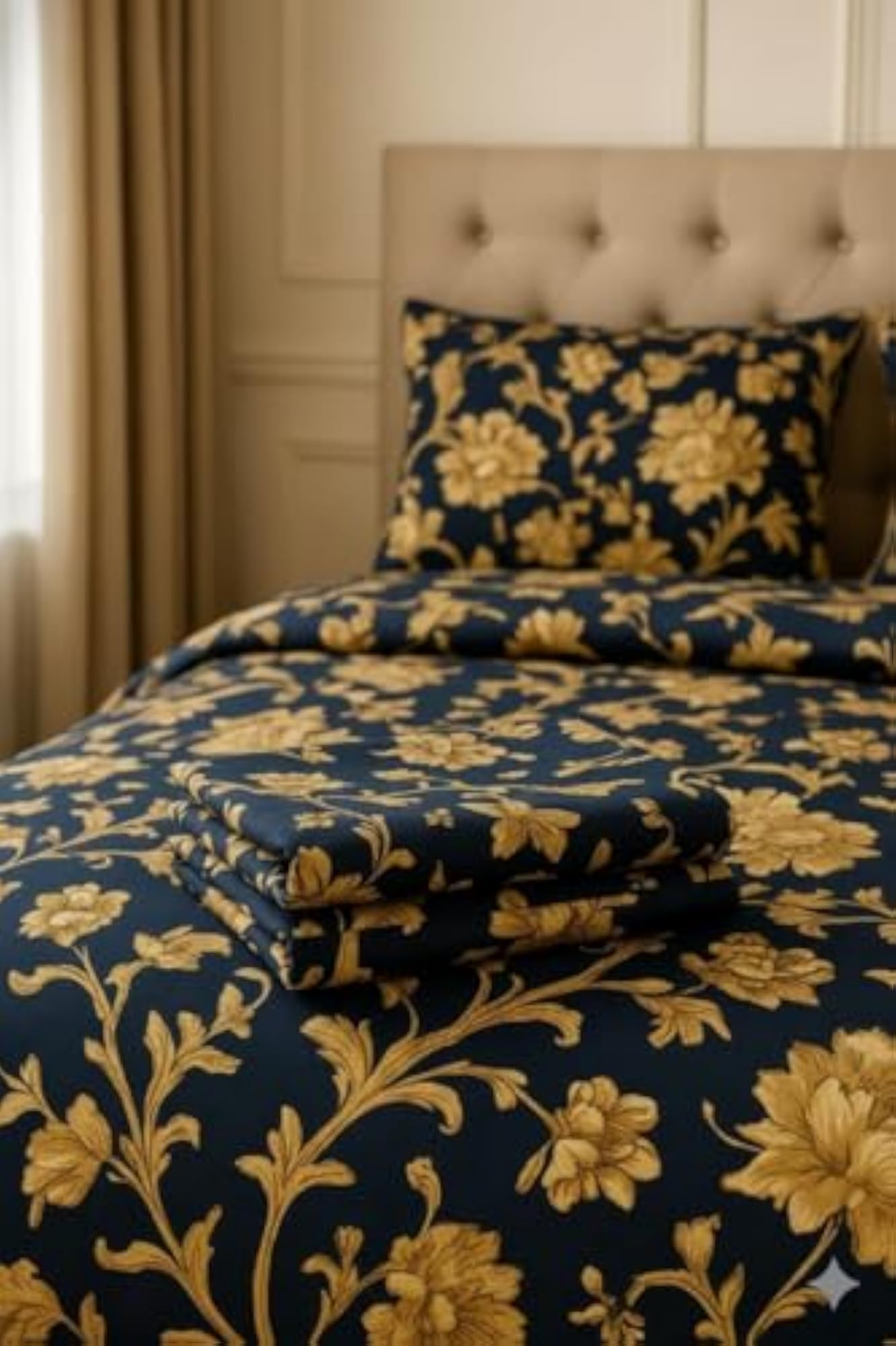 210 TC Cotton Double Bedsheet with 2 King Size Pillow Covers