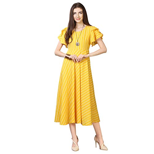 Image of QIQI Women's Crepe A-Line Maxi Casual Dress