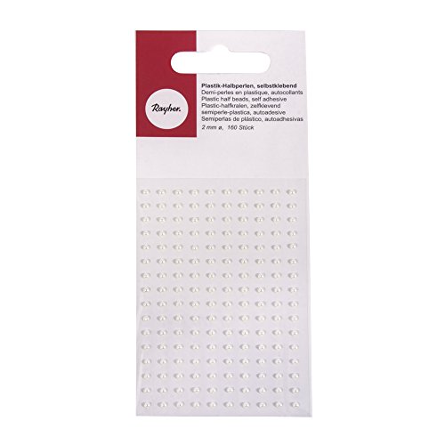 Rayher 1511702 - Semiperle di plastica, autoadesive, ø 3 mm, confezione da 120