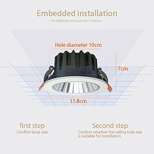 Focos de techo para cocina y sala de estar modernos focos orientables LED empotrables 6