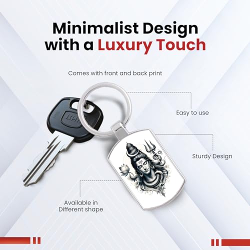 Image of Stylish Metal Keychains with Permanent Glossy Print - Inspirational Quotes & Spiritual Designs - Perfect Key chains for loved ones, Personal Use, Gifts & Return Gifts