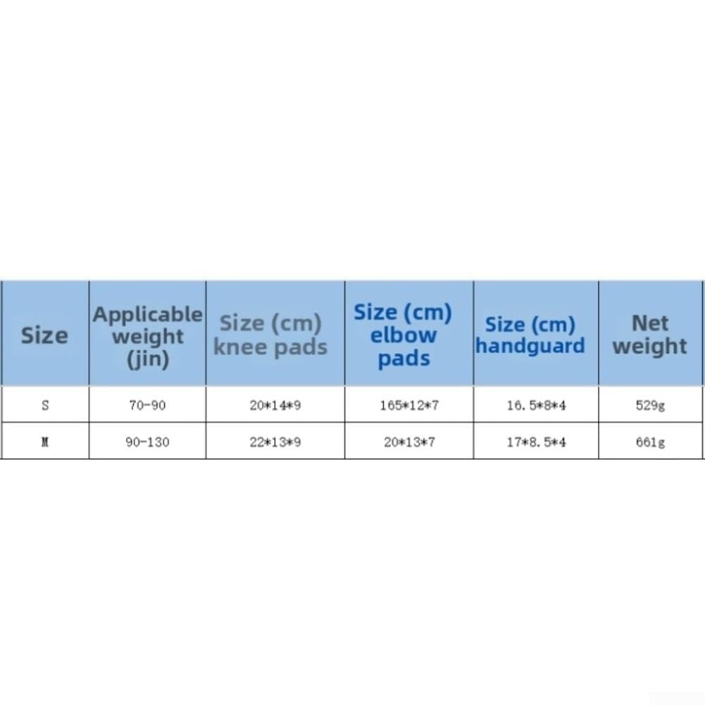Set di 6 protezioni per sci, ginocchiere, gomiti, polsi (M, rosa)