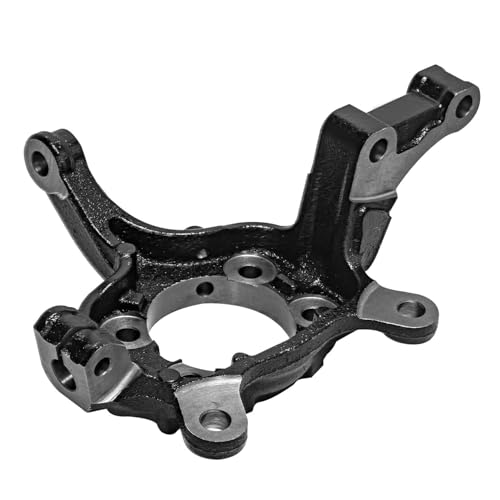 Image of Detroit Axle - Front Left Steering Knuckle for 2007-2012 Nissan Sentra, Driver Side Steering Knuckle Assembly 2008 2009 2010 2011 Replacement