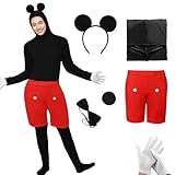 [Joyasslly] ハロウィン コスプレ ネズミ コスチューム服 ハロウィン 鼠 仮装 全身タイツ 黒 マウス コスプレ 子供 ブラック 日常服長袖 衣装 仮装 コスチューム