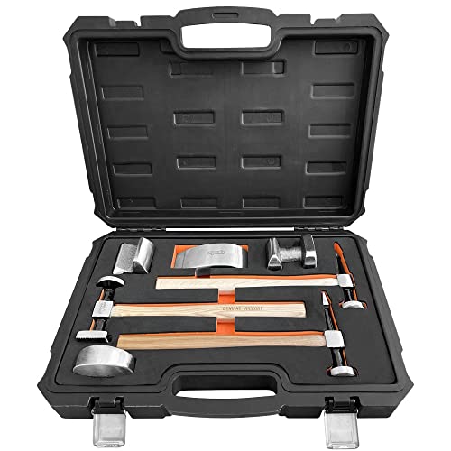 SP TOOLS SP30202 - Coffret de débosselage pour carrosserie - 7pcs - Conçu pour les Professionnels - Outils de frappe - Marteaux - Maillets