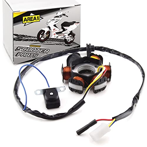 Area1 Stator/Alternateur pour scooter 50 cc – Compatible Peugeot Speedfight 1 & 2, Elyseo, Elystar, Vivacity, Trekker, Gipsy, Buxy, Squab, TKR, SV, Splinter,...