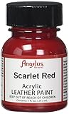 Angelus Acrylic Leather Paint Scarlet Red 1oz