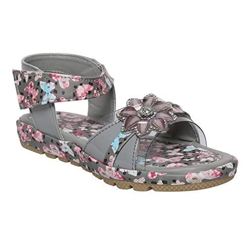 Prattle Foot Summer Sandals Open-Toe Casual Cute Dress Sandals for Girl Kids (Grey) (B0B56GJQKM) Amazon Price History, Amazon Price Tracker
