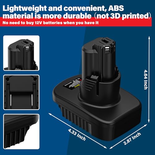 Adaptador de bateria Makita para Bosch 12V, adaptador de bateria compatível com Makita 18V bateria d