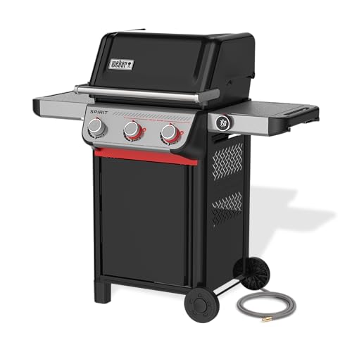 Image of Weber Spirit EX‑325 Smart Gas Grill for Outdoor Cooking, Natural Gas Grill | 3 Burners, Sear Zone w /Boost Burners, Wi‑Fi Enabled, Porcelain-Enameled Cast-Iron Grates, Weber Works, BBQ Grill