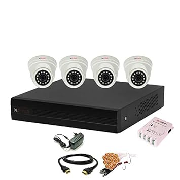 Cp Plus 4 Channal HD DVR 1080p 1Pcs,Indoor Camera 2.4 MP 4Pcs,Combo Set