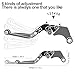 XIDAODIT for Suzuki GSXR 600 750(2006-2022) GSX-R 1000(2005-2006) Motorcycle Clutch Lever Folding Extendable Adjustable Handlebars Brake and Clutch Levers Set(Black)