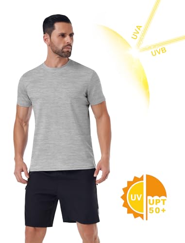 OYGSieg 6 Pack Workout Shirts for Men Moisture Wicking Quick Dry Athletic Gym Crew Neck Short Sleeve Active UPF SPF T Shirt2